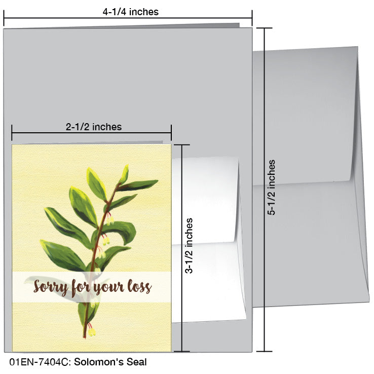 Solomon's Seal, Greeting Card (7404C), Enclosure, www.printedcanvas.com