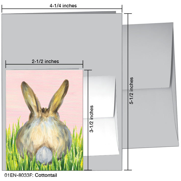 Cottontail, Greeting Card (8033F), Enclosure, www.printedcanvas.com
