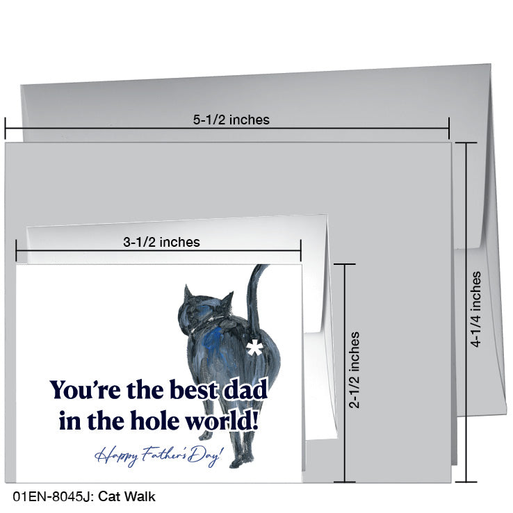 Cat Walk, Greeting Card (8045J), Enclosure, www.printedcanvas.com