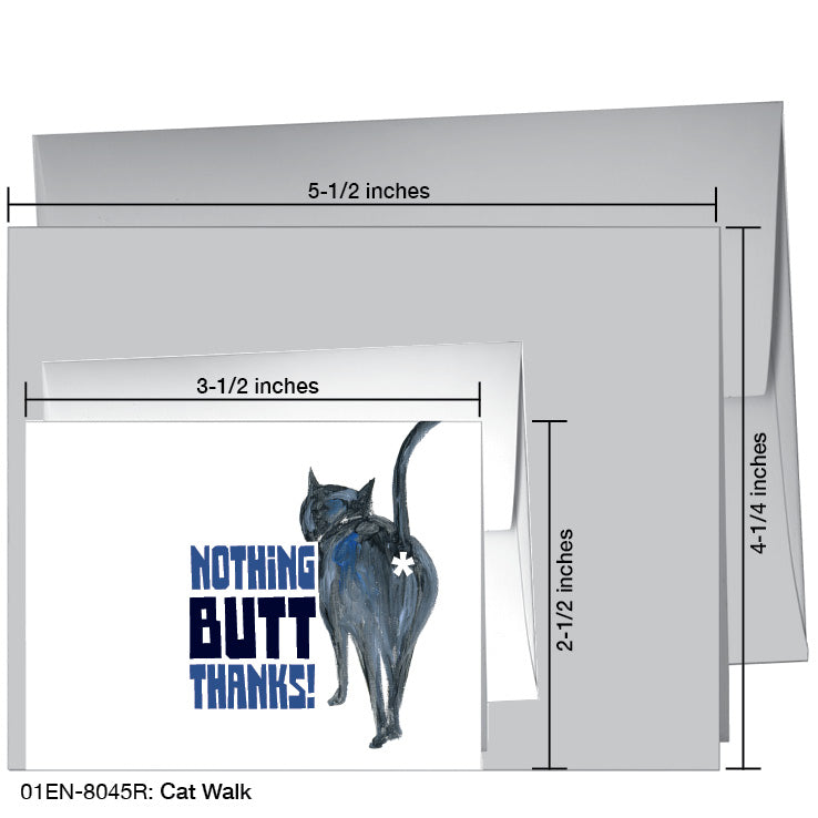 Cat Walk, Greeting Card (8045R), Enclosure, www.printedcanvas.com