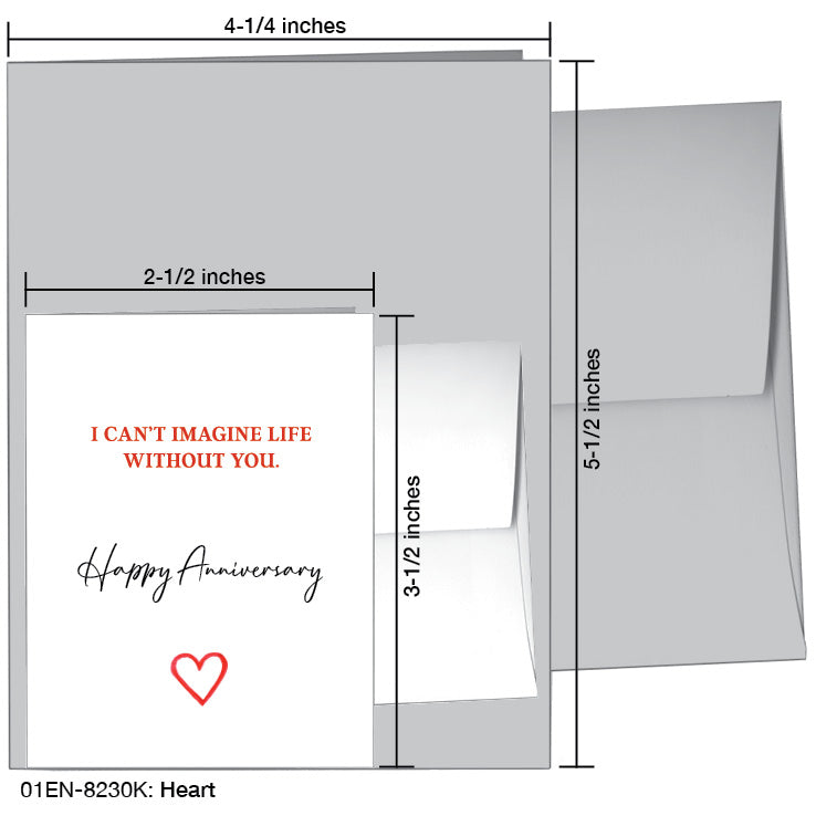 Heart, Greeting Card (8230K), Enclosure, www.printedcanvas.com