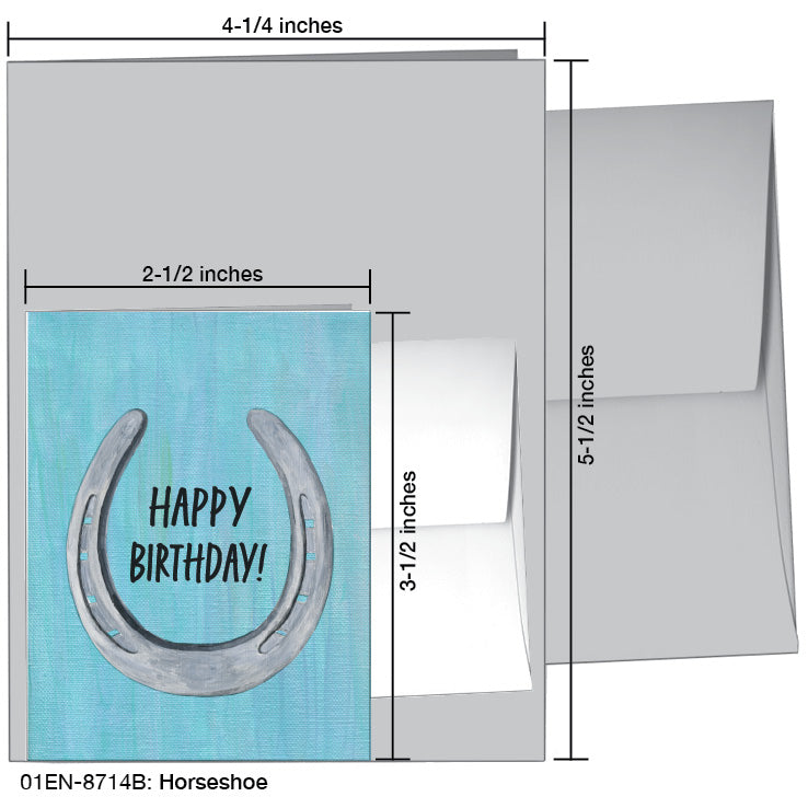 Horseshoe, Greeting Card (8714B), Enclosure, www.printedcanvas.com