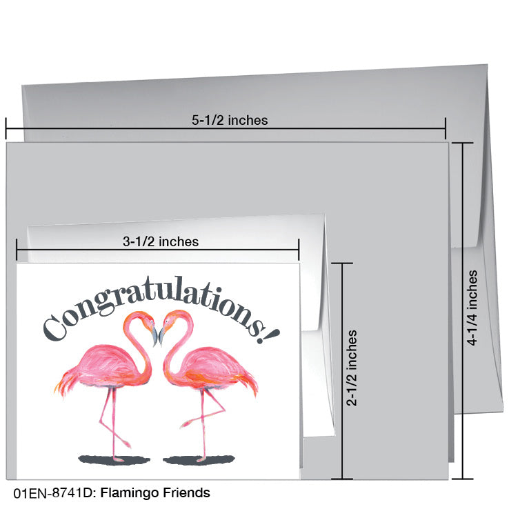 Flamingo Friends, Greeting Card (8741D), Enclosure, printedcanvas.com