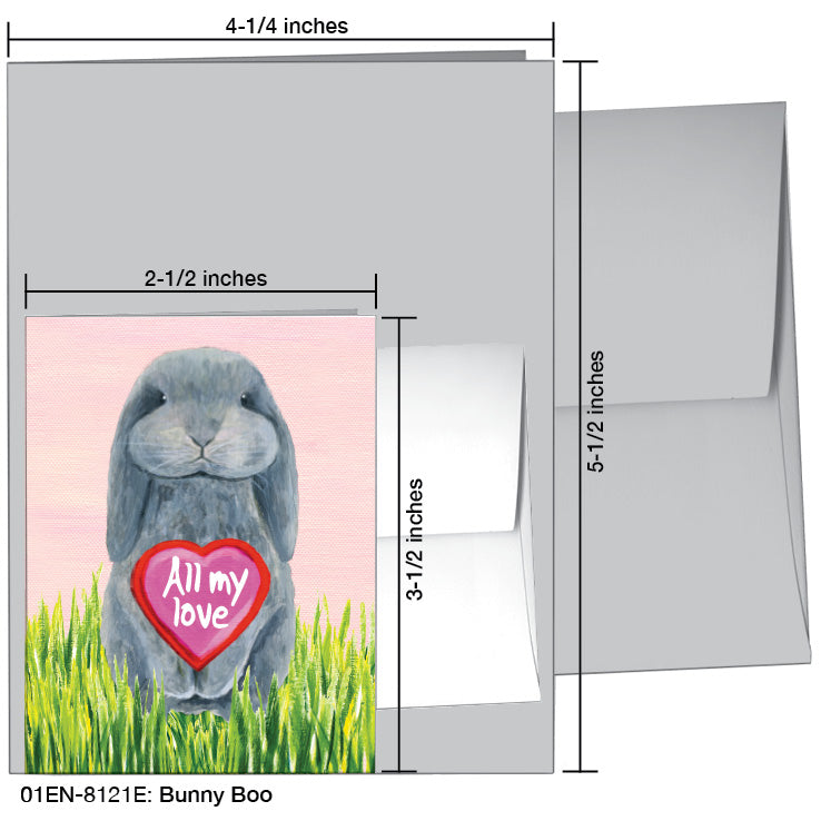 Bunny Boo, Greeting Card (8121E), Enclosure, www.printedcanvas.com