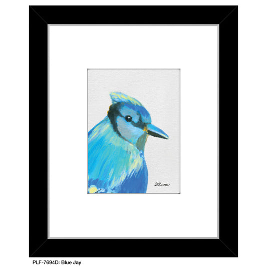 Blue Jay, Print (#7694D), Print Matted, www.printedcanvas.com