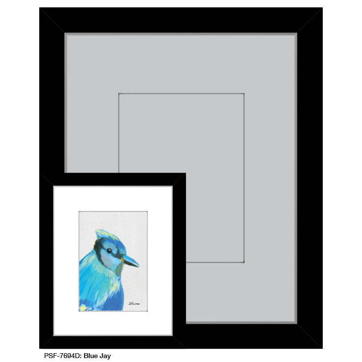 Blue Jay, Print (#7694D), Print Matted, www.printedcanvas.com