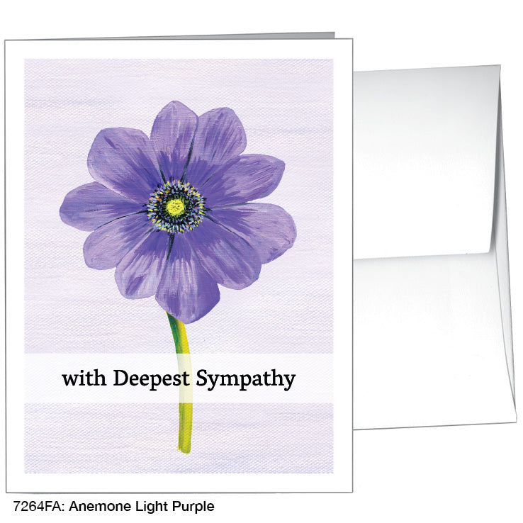 Anemone Light Purple, Greeting Card (7264FA), A2 Card Front, www.printedcanvas.com