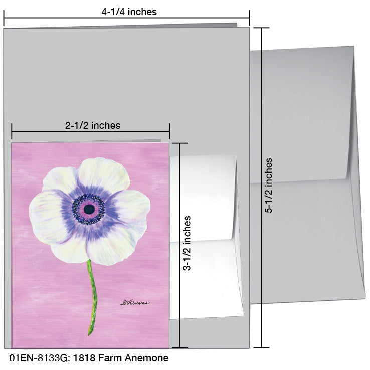 1818 Farm Anemone, Greeting Card (8133G), Enclosure, printedcanvas.com