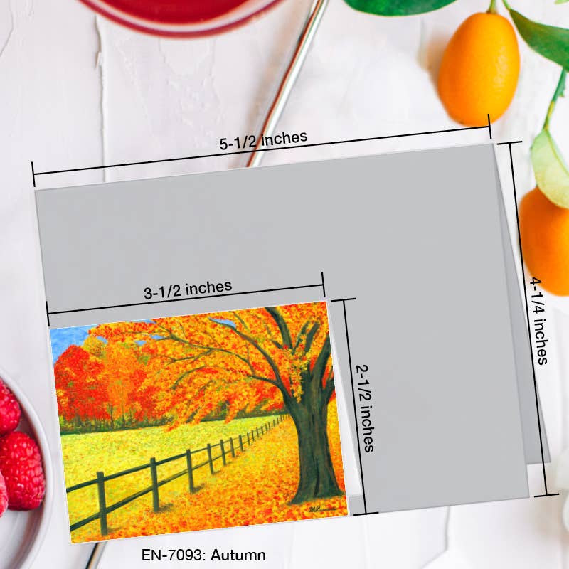 Autumn, Greeting Card (7093A), Enclosure Card, www.printedcanvas.com