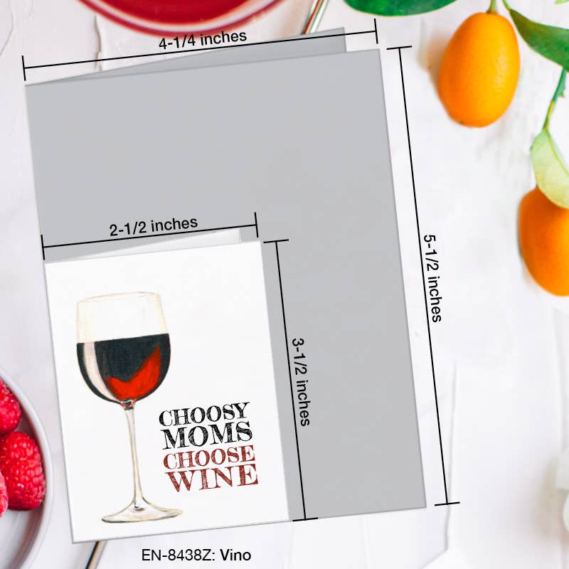 Vino, Greeting Card (8438Z), Enclosure, www.printedcanvas.com