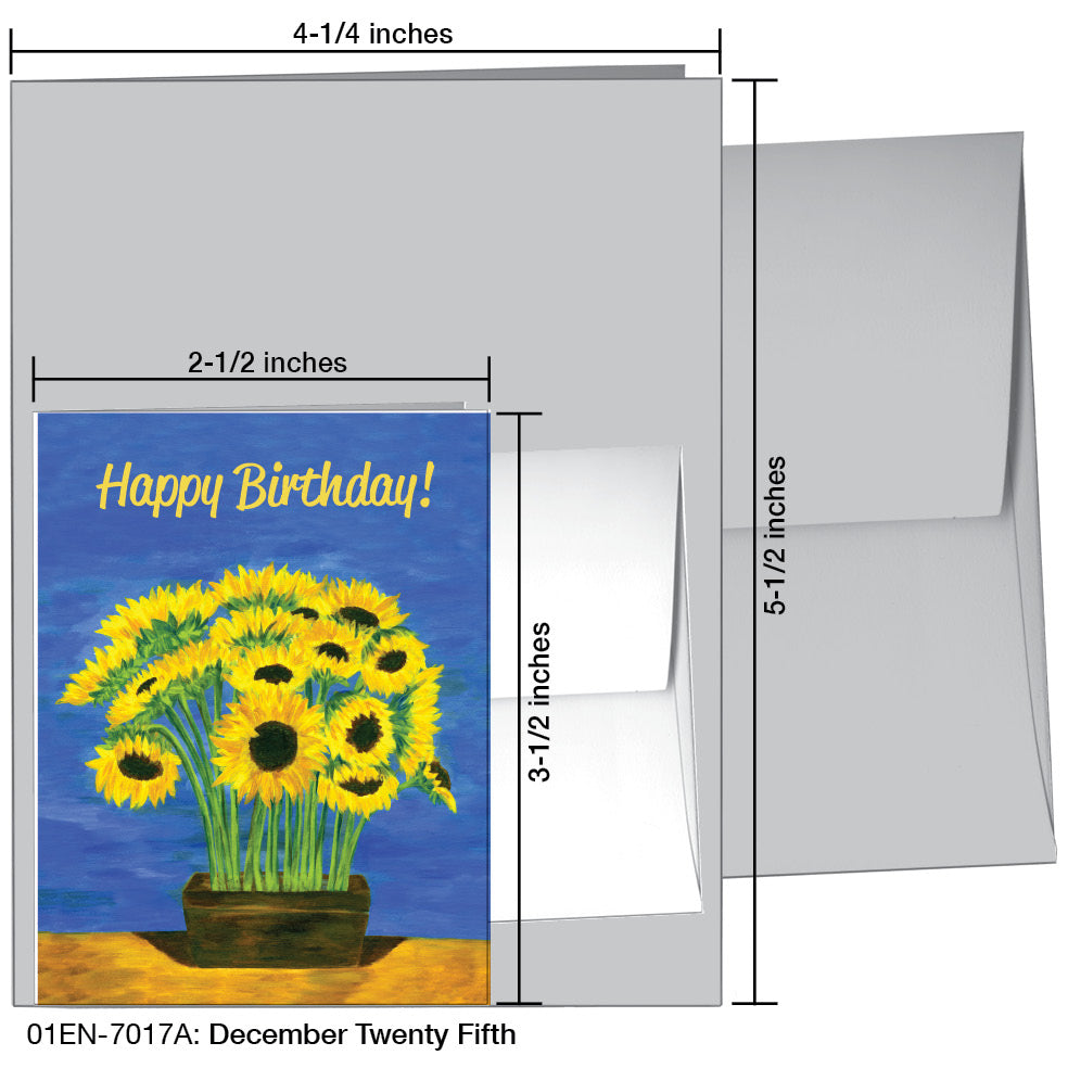 December Twenty Fifth, Greeting Card (7017A), Enclosure, www.printedcanvas.com