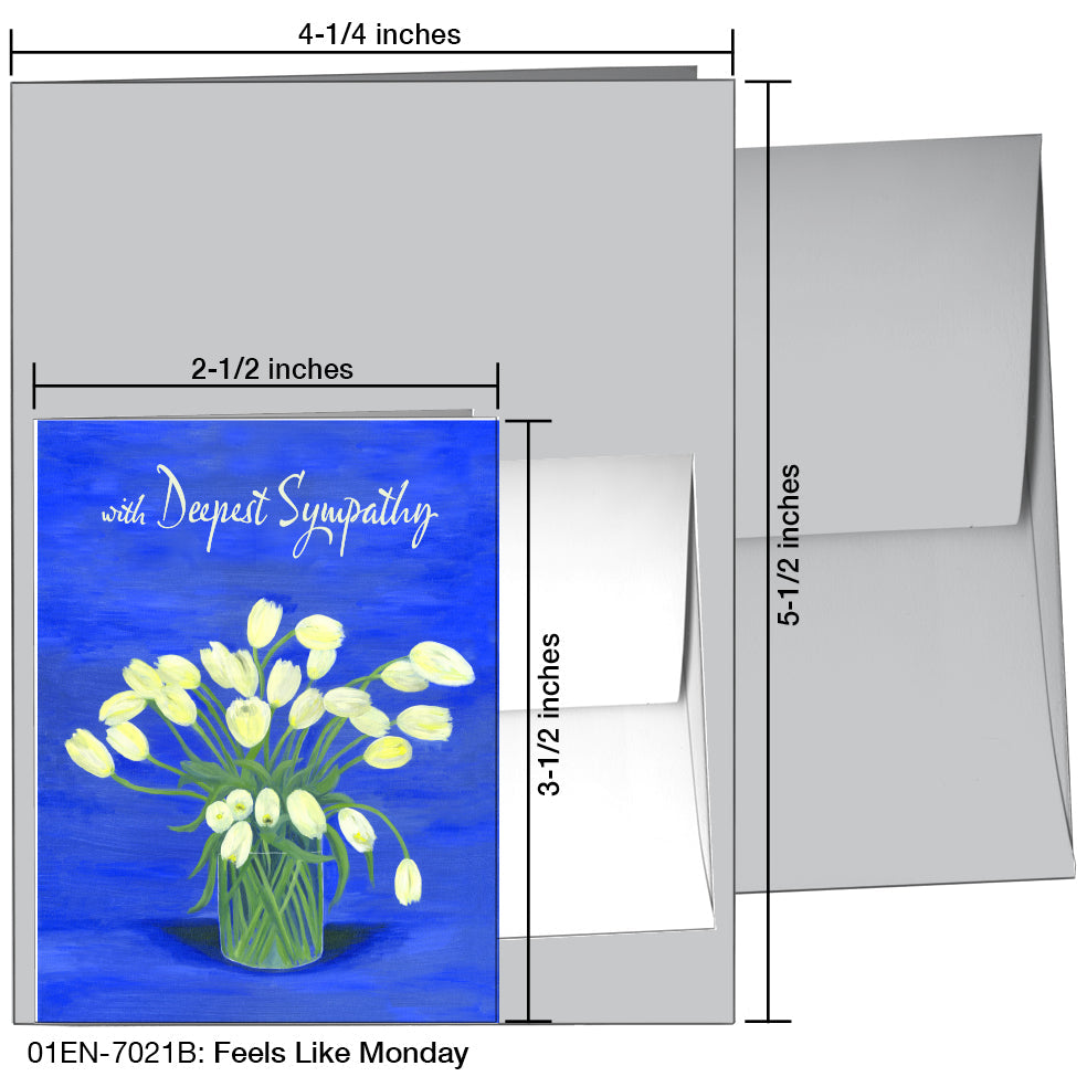 Feels Like Monday, Greeting Card (7021B), Enclosure, www.printedcanvas.com