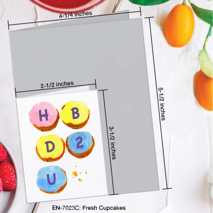 Fresh Cupcakes, Greeting Card (#7023C)