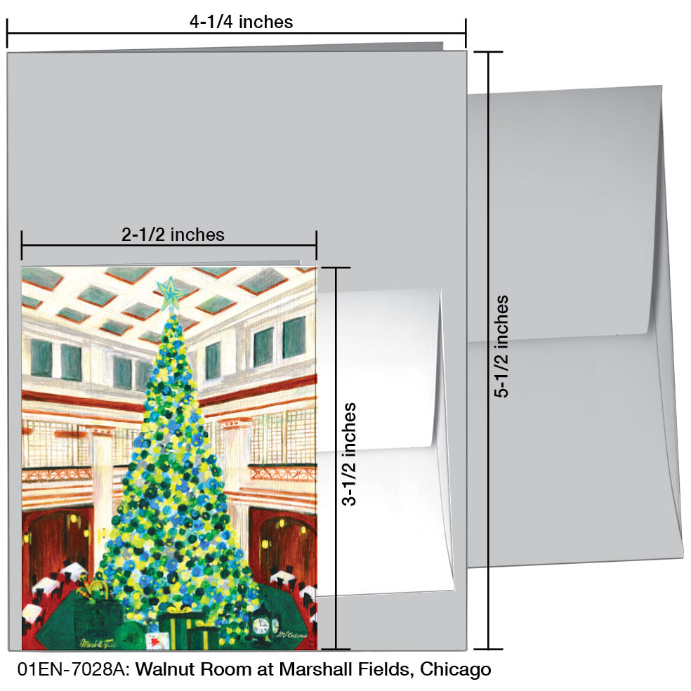 Walnut Room at Marshall Fields, Chicago, Greeting Card (#7028A)