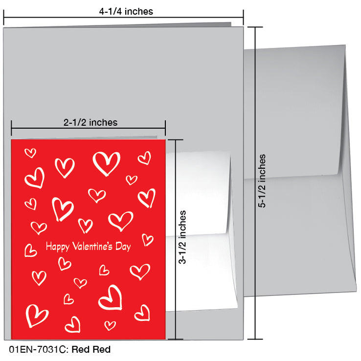 Red Red, Greeting Card (#7031C)