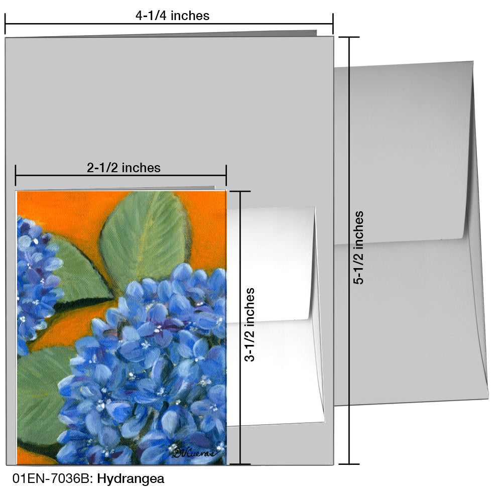Hydrangea, Greeting Card (7036B), Enclosure, printedcanvas.com
