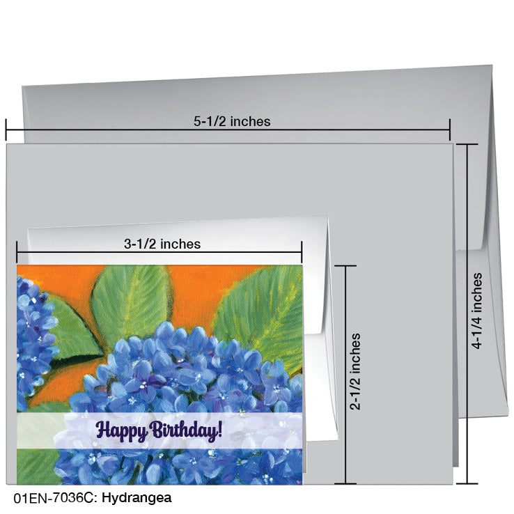 Hydrangea, Greeting Card (7036C) - Printed Canvas