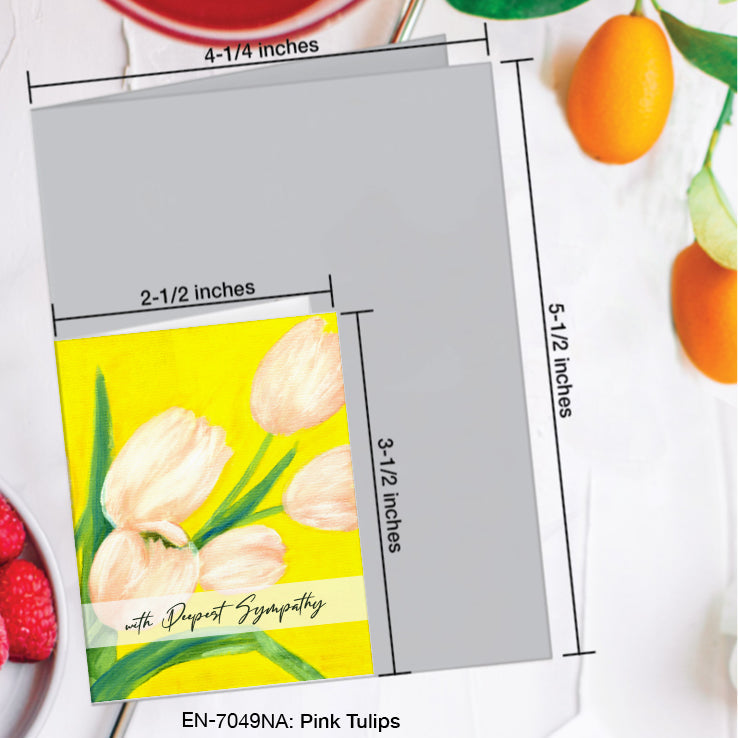 Pink Tulips, Greeting Card (#7049NA)