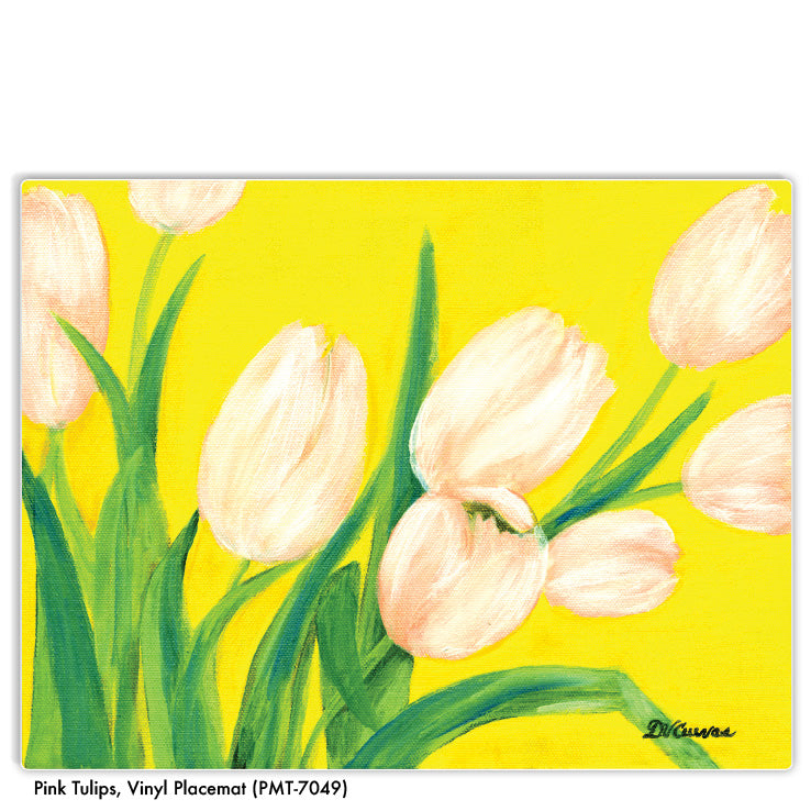 Pink Tulips, Vinyl Placemat (PMT-7049P)
