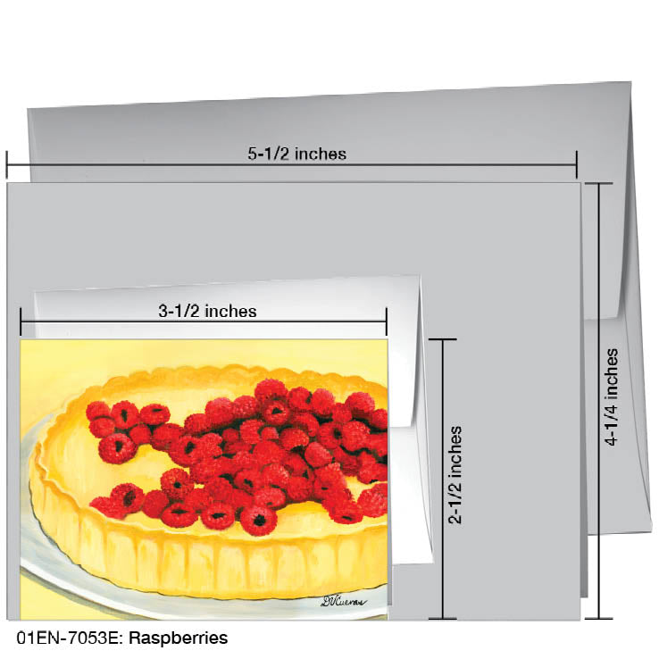 Raspberries, Greeting Card (#7053E), Enclosure Card, www.printedcanvas.com