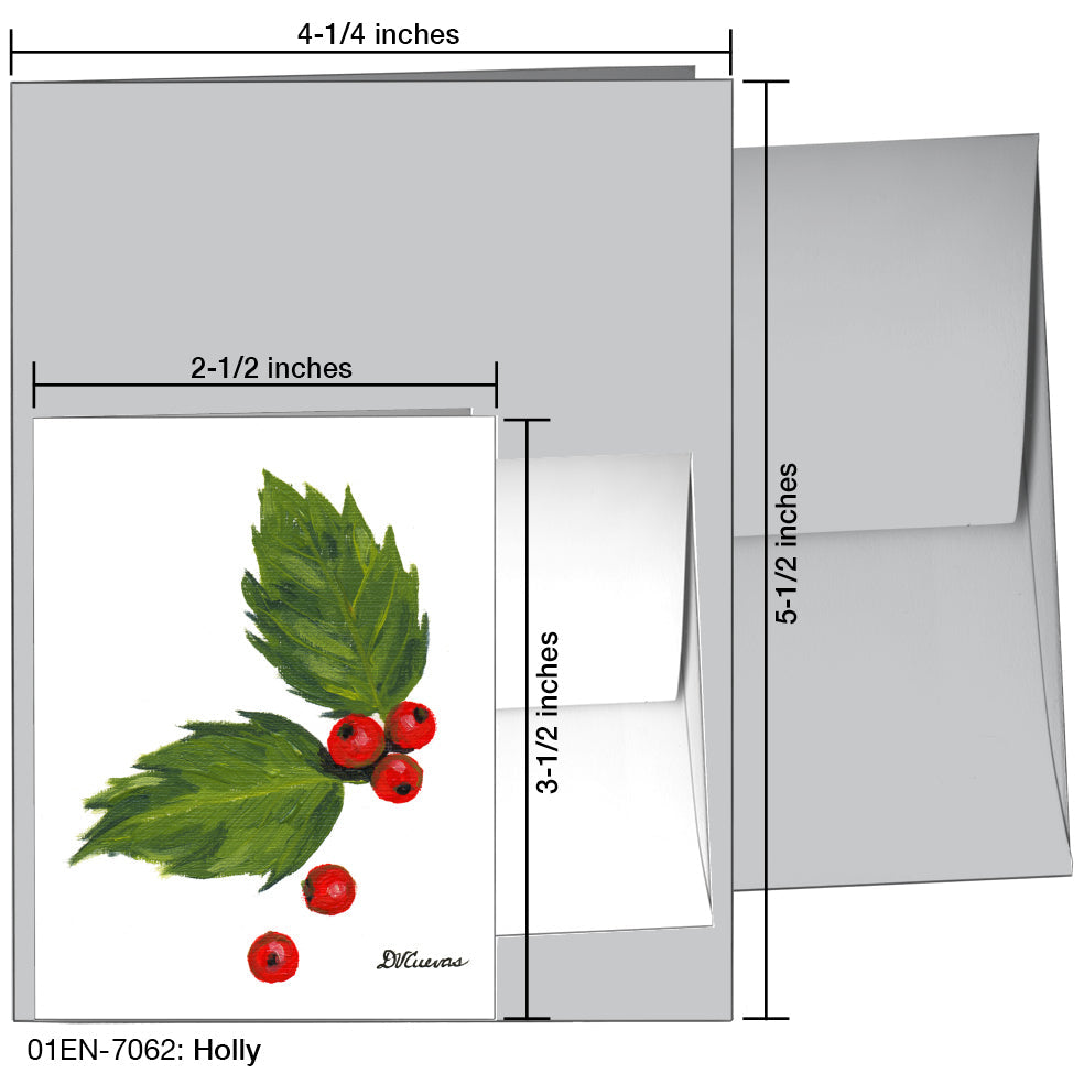 Holly, Greeting Card (7062D), Enclosure, www.printedcanvas.com