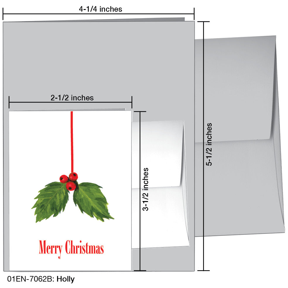 Holly, Greeting Card (7062B), Enclosure, www.printedcanvas.com