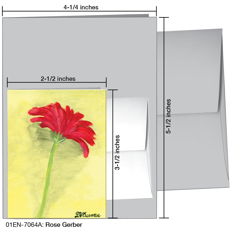 Rose Gerber, Greeting Card (7064A), Enclosure, www.printedcanvas.com