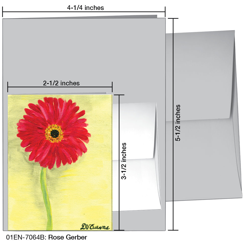 Rose Gerber, Greeting Card (7064B), Enclosure, www.printedcanvas.com