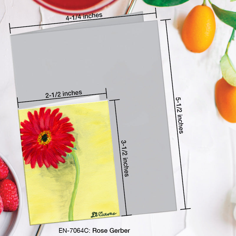 Rose Gerber, Greeting Card (7064C), Enclosure Card, www.printedcanvas.com