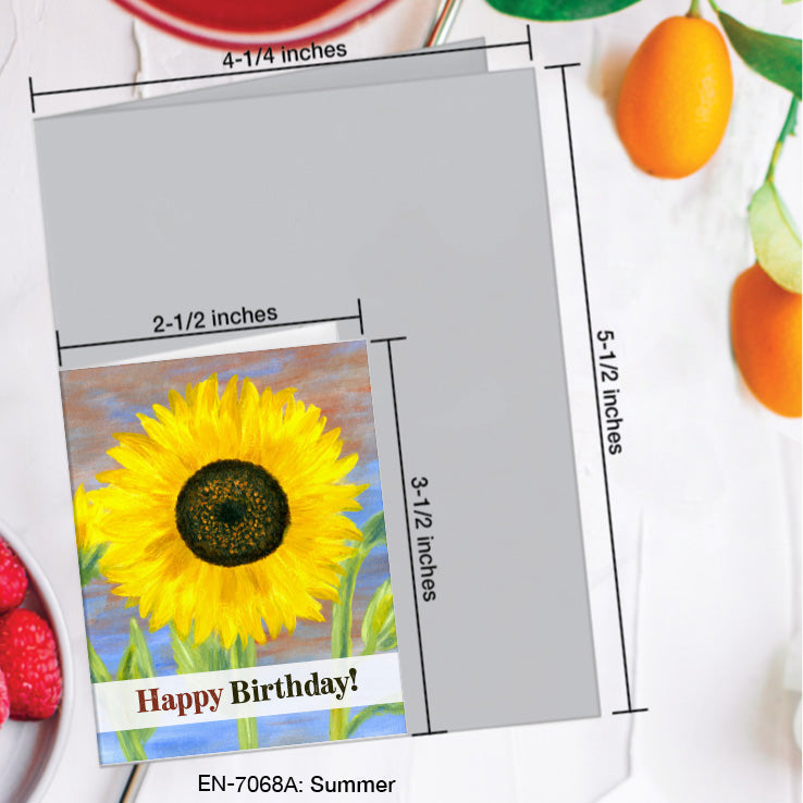 Summer, Greeting Card (7068A), Enclosure, www.printedcanvas.com