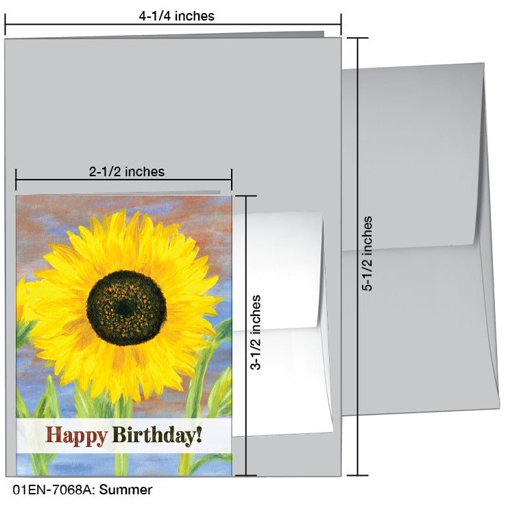 Summer, Greeting Card (7068A), Enclosure Card, www.printedcanvas.com