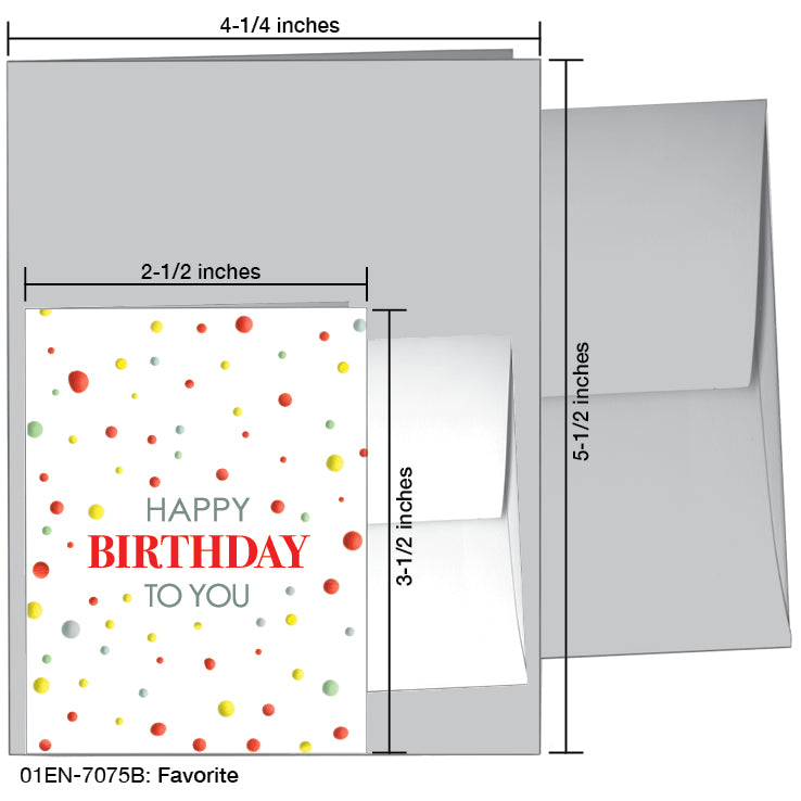 Favorite, Greeting Card (#7075B)