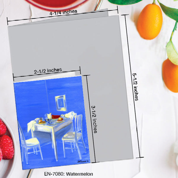 Watermelon, Greeting Card (7080A), Enclosure Card, www.printedcanvas.com