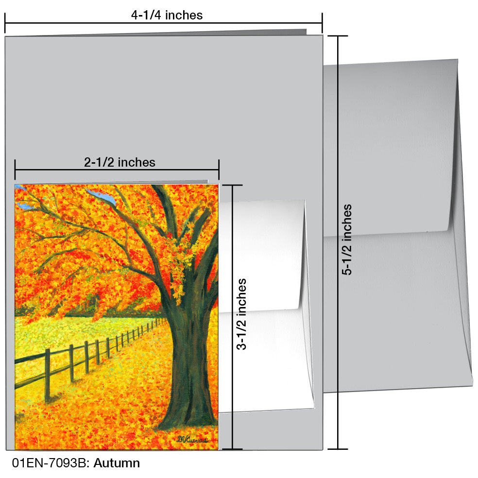 Autumn, Greeting Card (7093B), Enclosure Card, www.printedcanvas.com