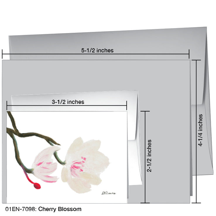 Cherry Blossom, Greeting Card (7098A), Enclosure, www.printedcanvas.com