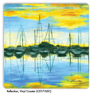 Reflection, Vinyl Coaster (CST-7105C) - Printed Canvas