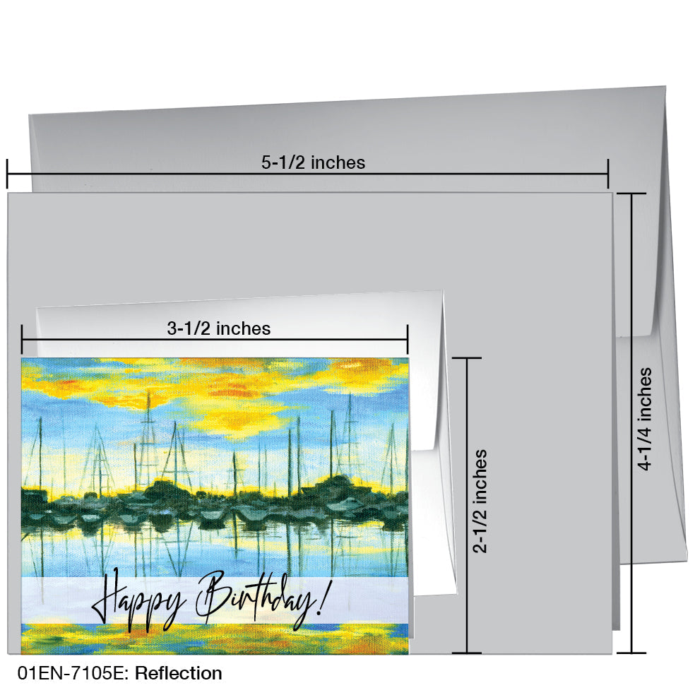 Reflection, Greeting Card (7105E), Enclosure, www.printedcanvas.com