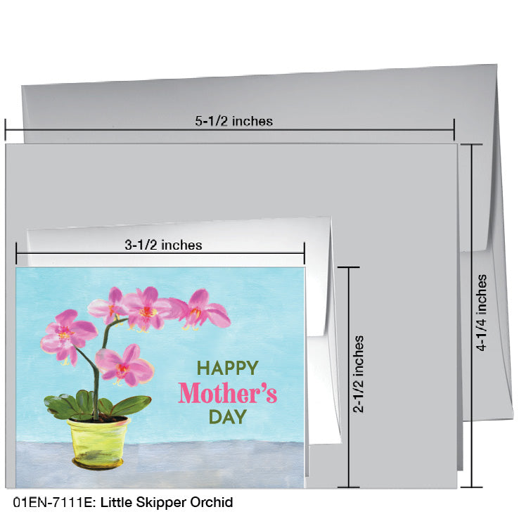 Little Skipper Orchid, Greeting Card (7111E) - Printed Canvas