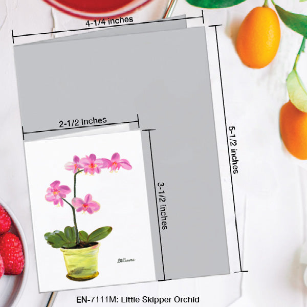 Little Skipper Orchid, Greeting Card (7111M), Enclosure Card, www.printedcanvas.com