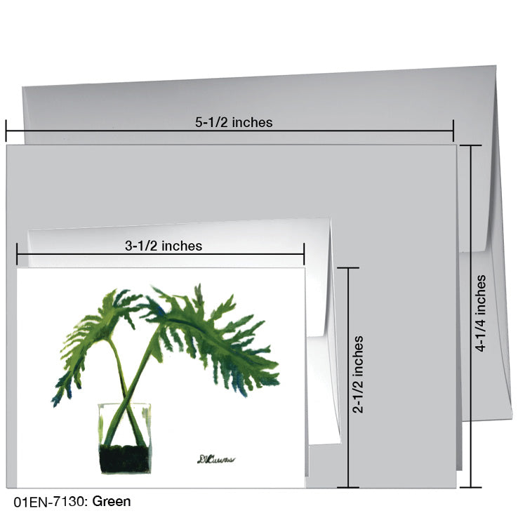 Green, Greeting Card (7130A), Enclosure Card, www.printedcanvas.com