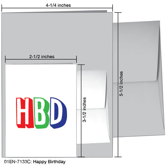 Happy Birthday, Greeting Card (#7133C)