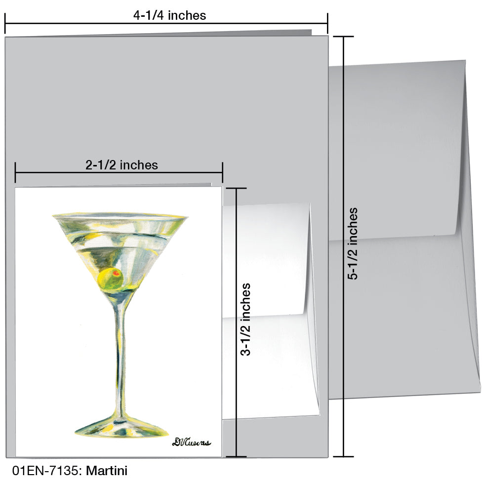 Martini, Greeting Card (7135B), Enclosure, www.printedcanvas.com