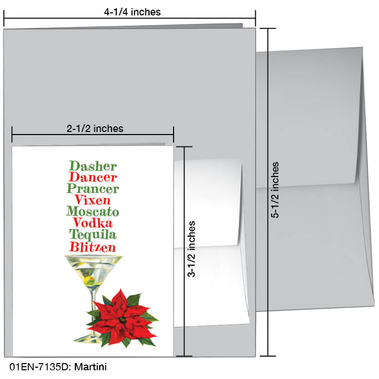 Martini, Greeting Card (#7135C), Enclosure Card, www.printedcanvas.com