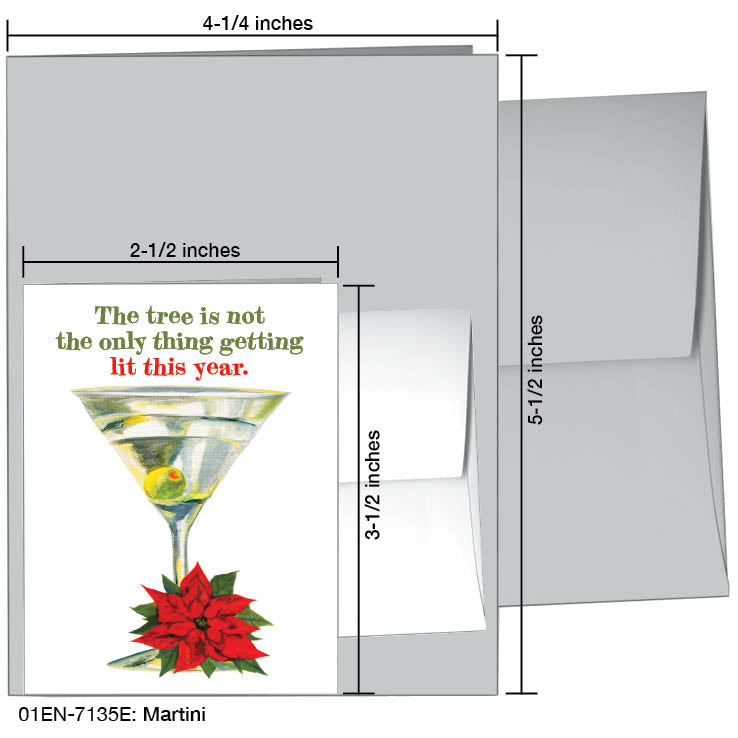 Martini, Greeting Card (#7135E), Enclosure Card, www.printedcanvas.com