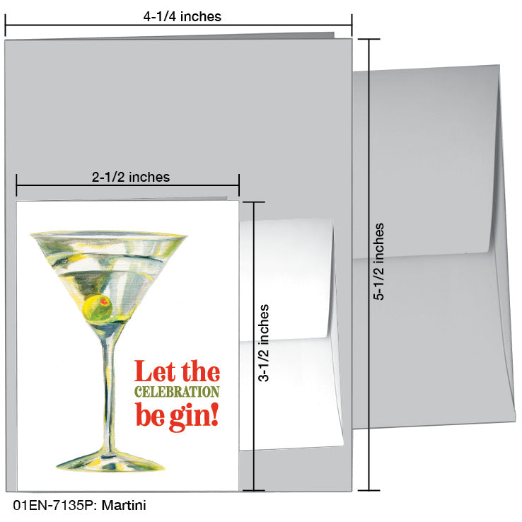 Martini, Greeting Card (7135P)