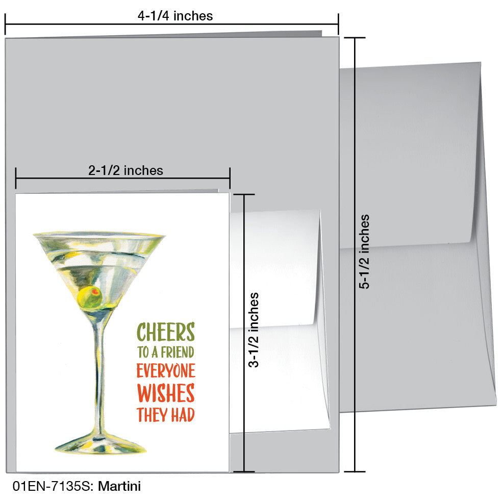 Martini, Greeting Card (7135S), Enclosure, printedcanvas.com