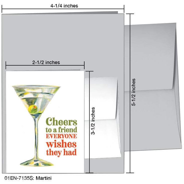Martini, Greeting Card (7135S)
