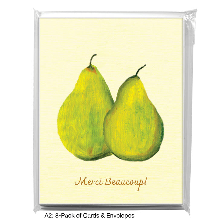 Pears, Greeting Card (7137F), A2 Card 8-Pack, www.printedcanvas.com