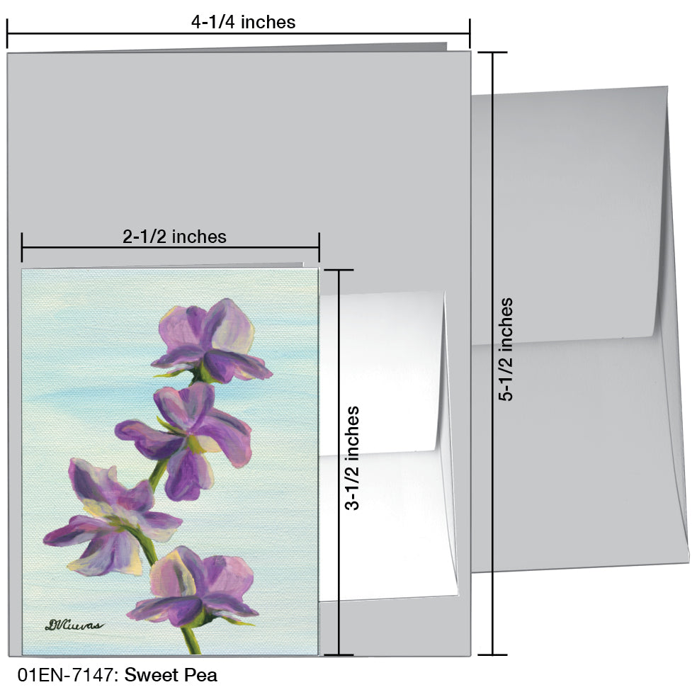Sweet Pea, Greeting Card (7147), Enclosure, printedcanvas.com