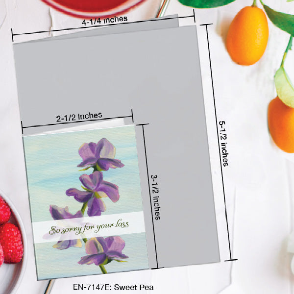 Sweet Pea, Greeting Card (7147E), Enclosure, www.printedcanvas.com